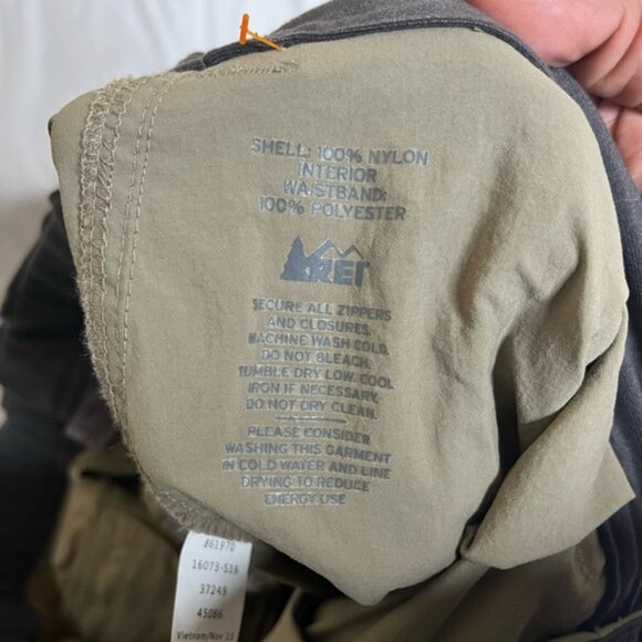 REI Nylon Cargo Pants Mens Size L Brown Baggy Outdoor Hiking Lightweight 30x28 - Picture 4 of 5
